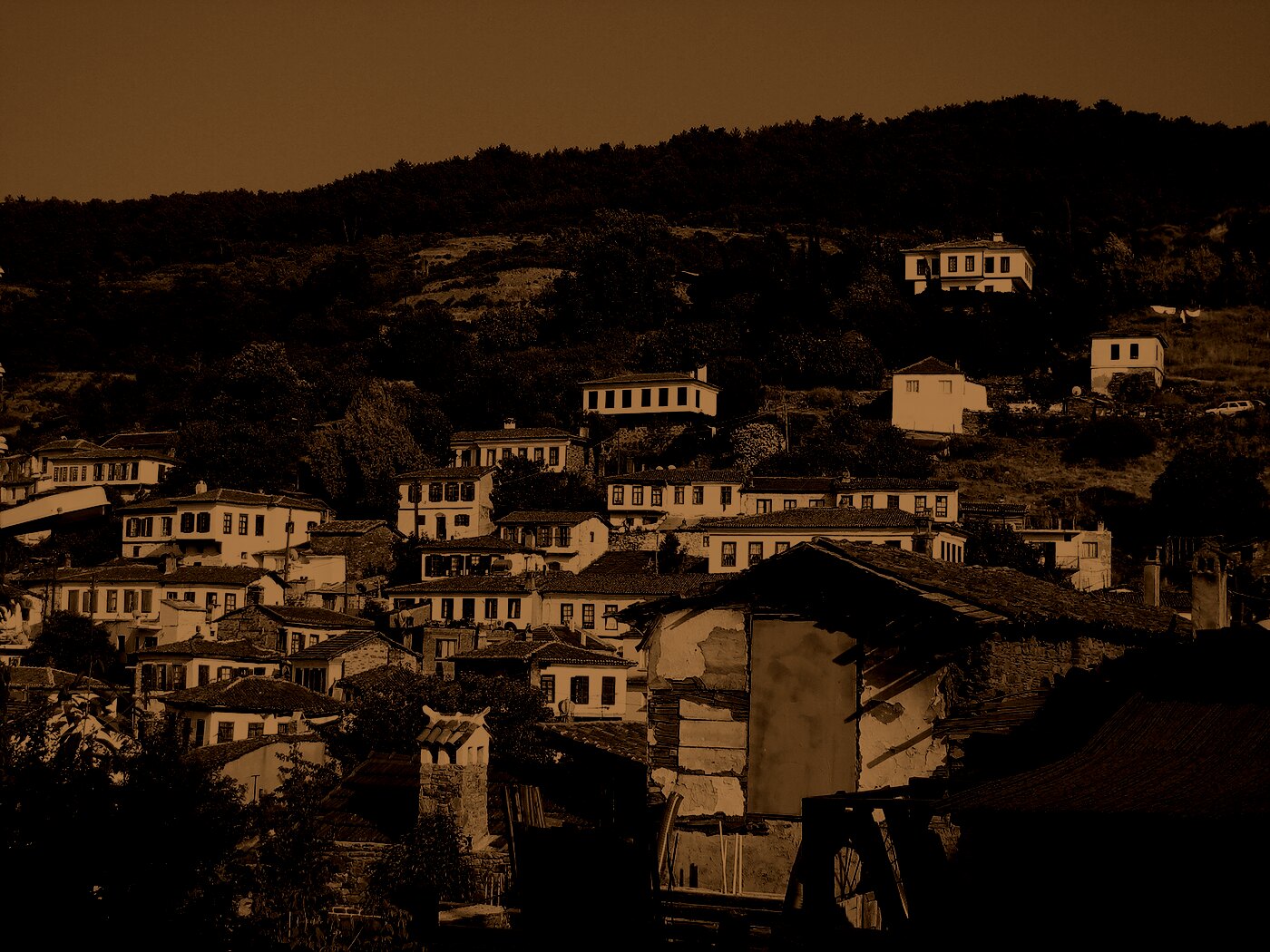 Şirince köyünün genel görünümü